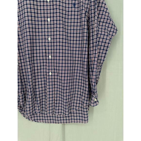 Vintage Ralph Lauren Shirt Mens XL Blue Plaid Button Down Pony Cotton - Picture 6 of 8